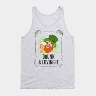 Drunk Leprechaun St paddys Day Tank Top